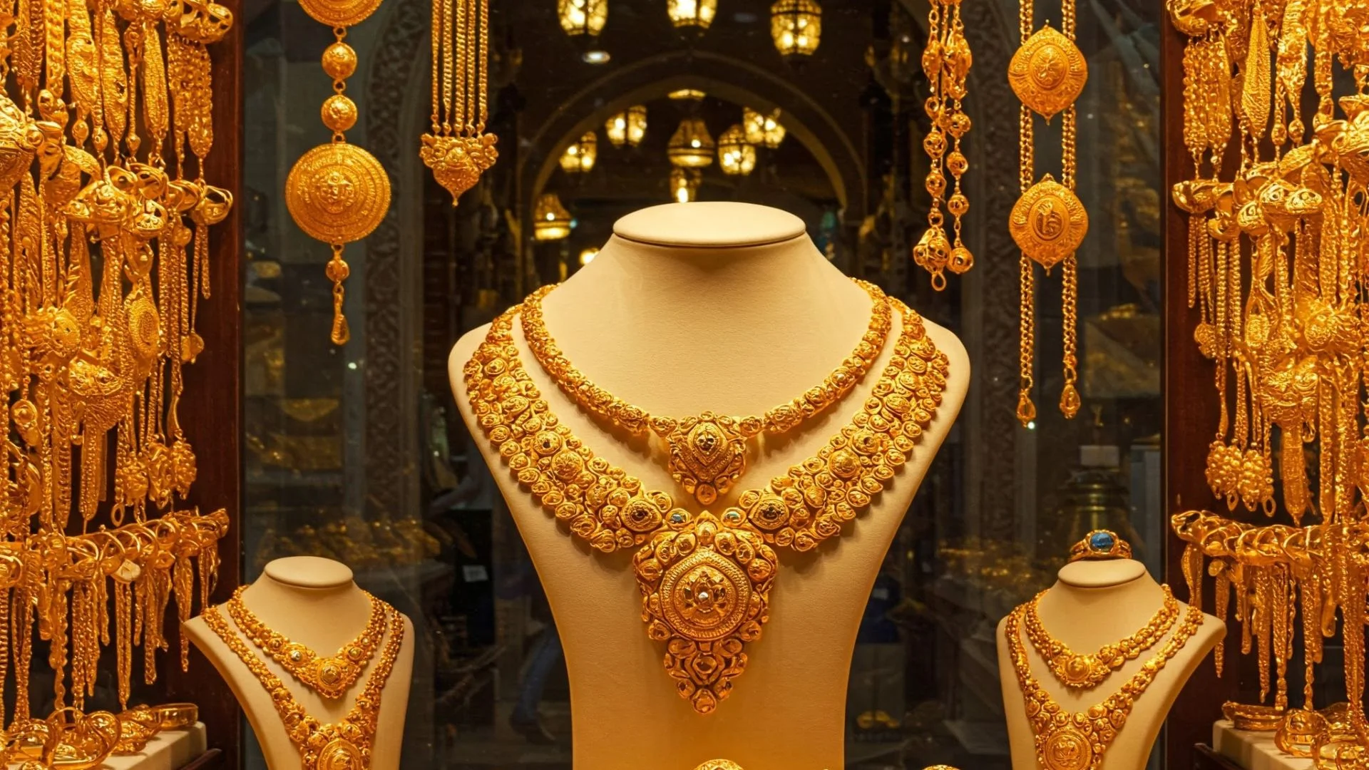 Jewellery Set in a Jeweller store