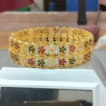 “Ruby Emerald Floral Gold Plated Bangles Set – Zuha Jewellery”