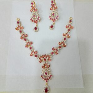 Dainty Ruby Marquise Zircon Bridal Set for Nikah Engagements scaled
