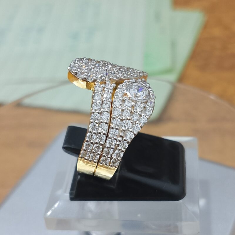 100 Modern CZ Engagement Ring 18k Gold Plated 925 Sterling Silver at . 4