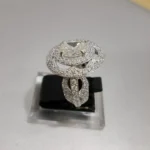 925 silver oval halo ring with High Quality White Zircon - 925 silver oval halo ring - View 2