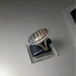 925 sterling silver eternity ring with Deep Rhodium Plated finish