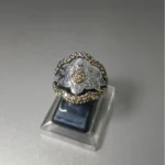 Le Vian white gold flower ring 925 Sterling Silver Deep Rhodium Plated chocolate stone high quality white zircon