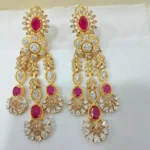 Gold Plated Ruby Bridal Set in 925 Sterling Silver - View 2