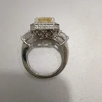 Parkly Bling Yellow Icecut Ring 925 Sterling Silver Gold Plated - View 2