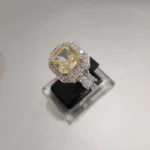 Parkly Bling Yellow Icecut Ring 925 Sterling Silver Gold Plated