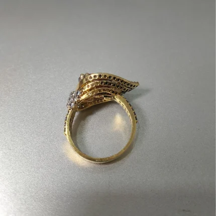 gold plated red sapphire ring - View 2