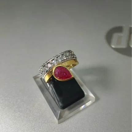 red ruby ring 925 Sterling Silver - View 2