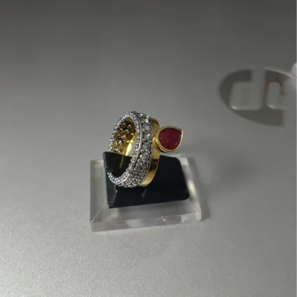 red ruby ring 925 Sterling Silver