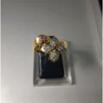 gold plated ruby ring in 925 Sterling Silver