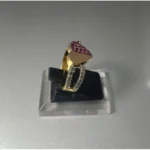 ruby chocolate diamond ring gold plated 925 sterling silver Zuha Jewellery