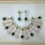 Zamurd green bridal set in 925 Sterling Silver