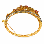 925 silver bracelet in Pakistan – Gold Plated / Antique Color Antique Multicolor Floral Bracelet – additional image 2