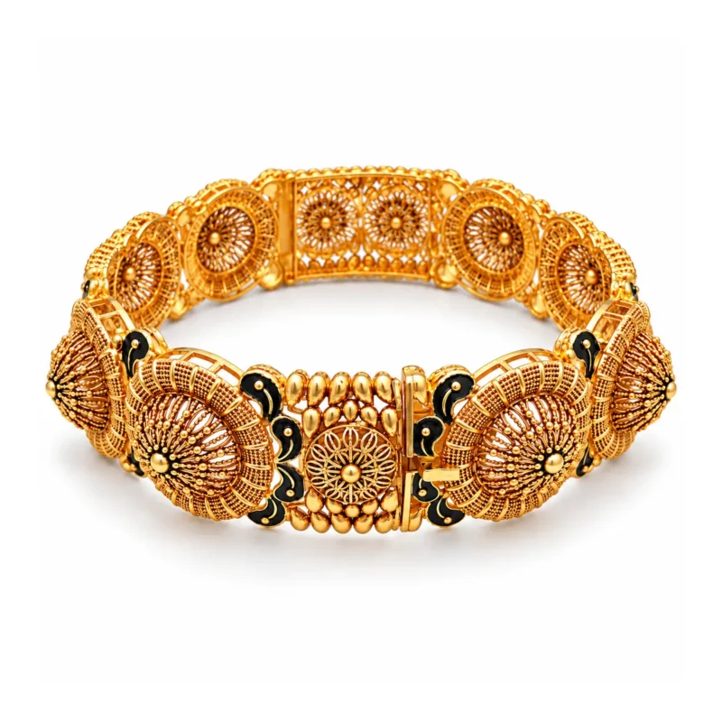 Antique Floral Filigree Single Bangle &ndash; additional image 2