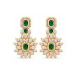 Royal Bridal Statement Set – Gold and Green High Quality Zircon – additional image 2