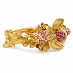 Floral Statement – Gold and Red High Quality Zircon – additional image 3