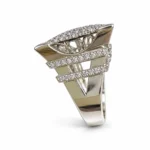 Square Micro Pave – Silver and White High Quality Zircon – additional image 2