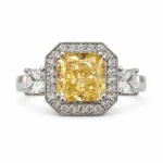 Cushion Halo – Silver and White High Quality Zircon – additional image 3