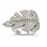 Feather – Silver and White High Quality Zircon – additional image 3