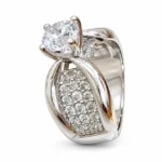 Bow Ribbon – Silver and White High Quality Zircon – additional image 2