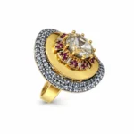 Oval Cluster – Gold and Red High Quality Zircon – additional image 3
