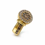 Round Halo – Brown and Gold High Quality Zircon – additional image 2
