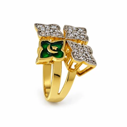 Clover – Gold and Green High Quality Zircon – additional image 2