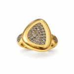Oval Pave – Gold and White High Quality Zircon – additional image 3