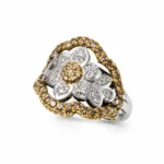 Flower – Brown and Gold High Quality Zircon – additional image 2