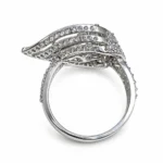 Pear Double Halo – Silver and White High Quality Zircon – additional image 4