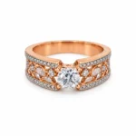 Geometric Lattice – Rose Gold and Silver High Quality Zircon – additional image 3