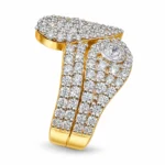Crossover Leaf – Gold and Silver High Quality Zircon – additional image 2
