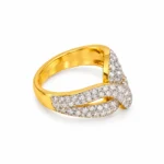 Crossover Leaf – Gold and Silver High Quality Zircon – additional image 3